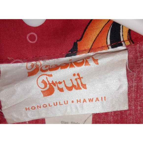 Vintage Passion Fruit Honolulu Hawaiian Shirt sz L Button up - Picture 3 of 8